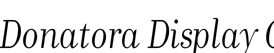 Donatora Display OSF Italic Font Download Free